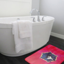 Fett Rote Tulip Blume Makro Naturfotografie Badematte