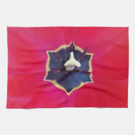 Fett Rote Tulip Blume Makro Naturfotografie Geschirrtuch