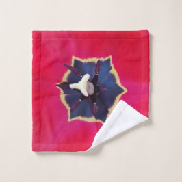 Fett Rote Tulip Blume Makro Naturfotografie Waschlappen