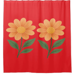 Fett roter Duschvorhang mit rotem Duschvorhang