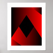 Fett roter und schwarzer geometrischer Rahmen