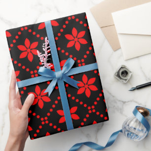 Fett rotes geometrisches Faltpapier Geschenkpapier