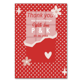 Fett rotes Herz Liebe Design - Perfekt für kundens Tischnummer