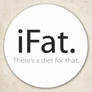 Fett Runder Aufkleber