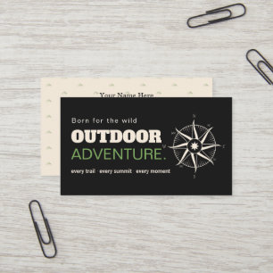 Fett Sans Serif Minimale Visitenkarte Outdoor