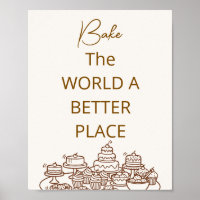 Fett Sans Serif Saubere Wandkunst Poster | backen