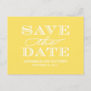 Fett Save the Date Postkarte