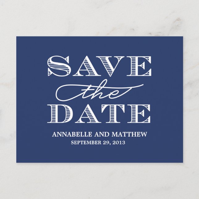 Fett Save the Date Postkarte (Vorderseite)