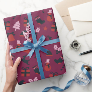 Fett schimmernde Monogramm zeitgenössische Hochzei Geschenkpapier