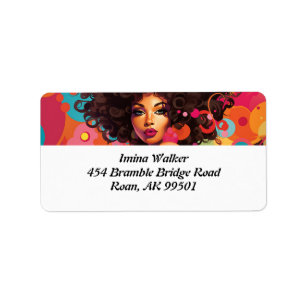 Fett, schön und Pop: Diva-ish Delights Label Adressaufkleber