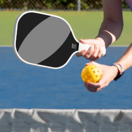 Fett schwarz Grau Moderne Sporty Sweeping Curves Pickleball Schläger