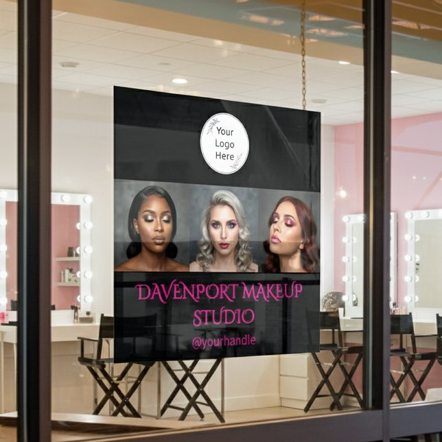 Fett Schwarz und Hot Pink 3 Foto Fensteraufkleber (Von Creator hochgeladen)