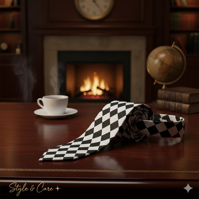 Fett Schwarz und Weiß Zickzack Muster Klassisch Krawatte (Bold Black and White Chevron Pattern Classic Neck Tie)