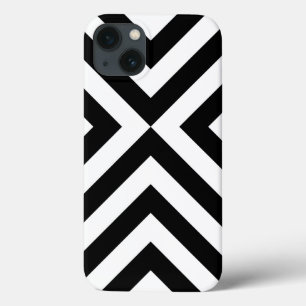 Fett Schwarz-Weiß-Chevrons iPhone 13 Hülle