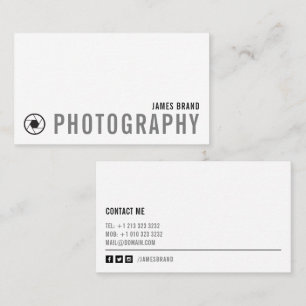 Fett Schwarz-Weiß-Fotograf Visitenkarte