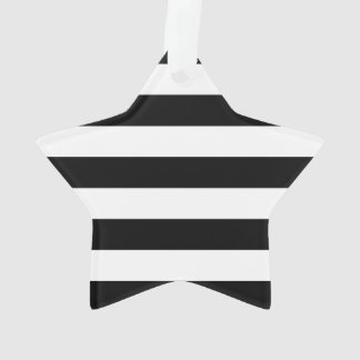 Fett-Schwarz-Weiß-Streifen-Design Ornament