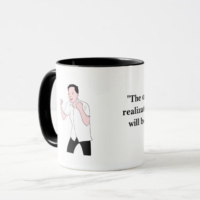 Fett Schwarze Inspiration Tasse (Vorderseite Links)