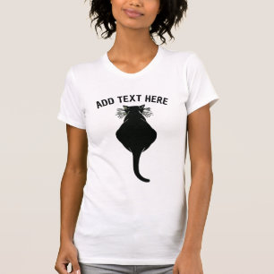 Fett schwarze Katze Zurück, Text bearbeiten T - Sh T-Shirt