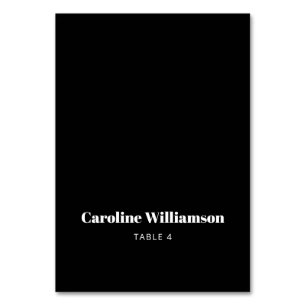 Fett Schwarze Typografie benutzerdefinierte Table- Tischnummer