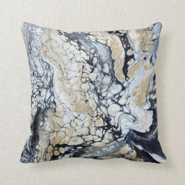 Fett Schwarzes Gold und Weiß Kissen