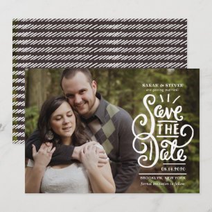 Fett-Script Save the Date Einladung