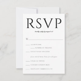 Fett Serif Classic UAWG Insert-Karte RSVP Karte