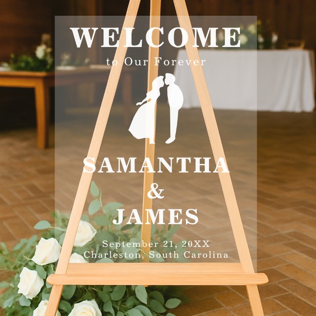 Fett Serif Modern Wedding Entry Sign Acrylschild (Von Creator hochgeladen)