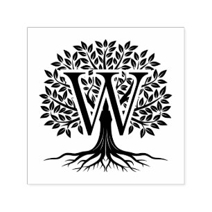 Fett Single Initial Over Tree of Life #2 Permastempel