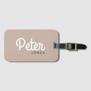 Fett-Skriptname Moderne einfache Taube Gepäckanhänger