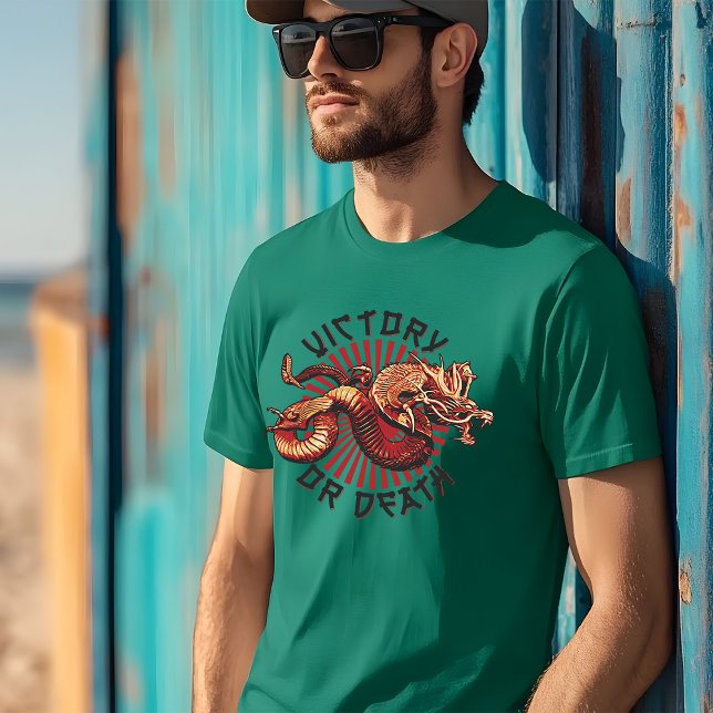 Fett-Statement-T-Shirt für Krieger: Sieg oder Tod T-Shirt (Von Creator hochgeladen)