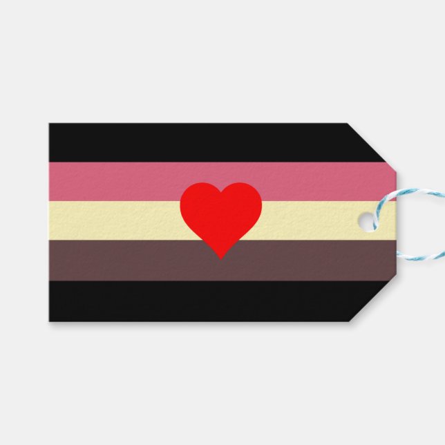 Fett-Stolperflagge Geschenkanhänger (Vorderseite (Horizontal))
