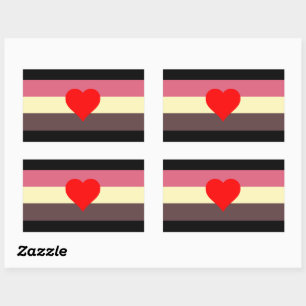 Fett-Stolperflagge Rechteckiger Aufkleber