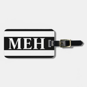 Fett Streifen Schwarz und Weiß Mit Monogramm Gepäckanhänger