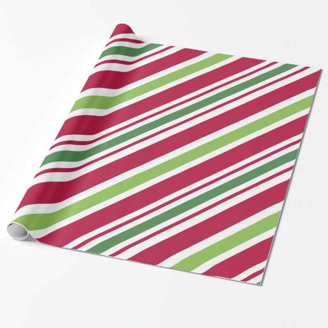 Fett Strip Weihnachtswrapping Paper Geschenkpapier (Ungerollt)