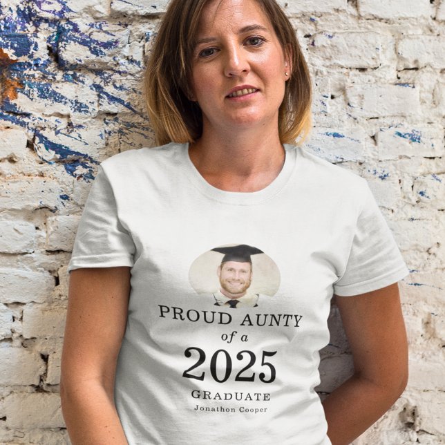 Fett-Text-Foto Proud Aunty of 2023 Graduate T-Shirt (Von Creator hochgeladen)