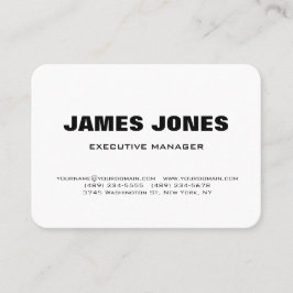 Fett Text Schwarz-weiß Stilvoll Modernes Beruflich Visitenkarte