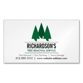 Fett-Tree-Service-Logo Magnetische Visitenkarte
