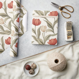 Fett tropisches Tulip-Papier Geschenkpapier