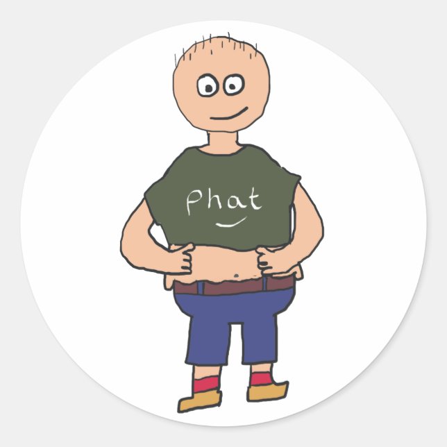 Fett Typ 2 Runder Aufkleber (Vorderseite)