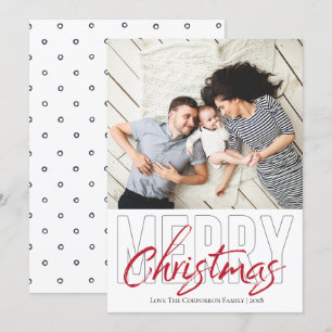 Fett Typ Moderne frohe Weihnachtskarte Einladung
