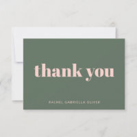 Fett Typografie Blush Pink Green Individuelle Name