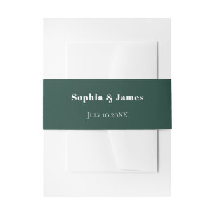 Fett Typografie Emerald Green Minimalistisch Weddi Einladungsbanderole