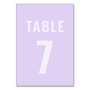 Fett Typografie Lilac Minimalistische Tabelle 7 Ho Tischnummer