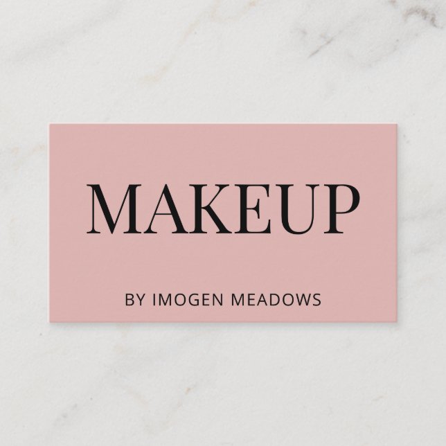 Fett Typografie machen Dusty Pink Stilvoll Visitenkarte (Vorderseite)