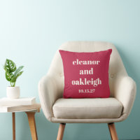 Fett Typografie Magenta Red Ivory Custom Wedding