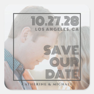 Fett Typografie Modernes Minimalistisches Foto Quadratischer Aufkleber