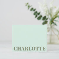 Fett Typografie Personalisiert Name Minze Sage Gre