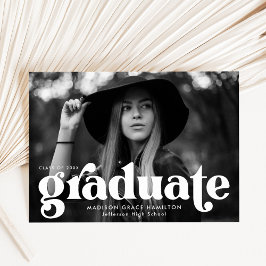 Fett Typografie Weißer Foto Abschluss Ankündigung