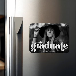 Fett Typografie Weißer Foto Abschluss Magnet