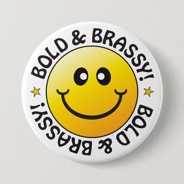 Fett- und Brassy-Abzeichen Button (Vorderseite)